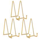 Suportes de exibição Decolore, metal dourado de 6 polegadas, pacote com 3