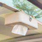 Suportes de lenços faciais viseira de carro porta-tecidos porta-tecidos pu caixas de tecido de máscara multifuncional para carro
