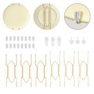 Suportes de parede para pratos Bilillo 6/8 polegadas em aço inoxidável, conjunto com mola Suportes de parede para pratos Bilillo 6/8 polegadas em aço inoxidável, conjunto com mola