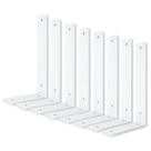 Suportes de prateleira Aunulahca White Heavy Duty de 15 cm (pacote com 8)