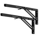 Suportes de prateleira dobráveis YUMORE 56 cm Heavy Duty L Bracket Black