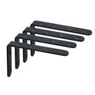 Suportes de prateleira flutuantes Alise Black Stainless Steel 4mm