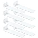 Suportes de prateleira flutuantes Aunulahca White 15 cm Heavy Duty, pacote com 8