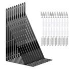 Suportes de prateleira FWEEK Heavy Duty 16x25 cm, aço preto, pacote com 10