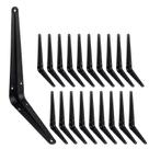 Suportes de prateleira Jorohiker 20 peças, 20 cm, aço preto, suportes L