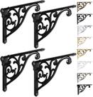 Suportes de prateleira khtumeware barroco 20 cm 4 peças Heavy Duty Black