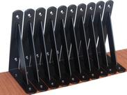 Suportes de prateleira MHMYDZ Heavy Duty Black, pacote com 12 unidades L20 x H12
