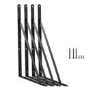 Suportes de prateleira MHMYDZ Heavy Duty Black, pacote com 4, L14 x H10 Suportes de prateleira MHMYDZ Heavy Duty Black, pacote com 4, L14 x H10
