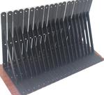 Suportes de prateleira MHMYDZ Heavy Duty Black, pacote com 4 unidades L12 x H8 Suportes de prateleira MHMYDZ Heavy Duty Black, pacote com 4 unidades L12 x H8