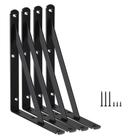 Suportes de prateleira MHMYDZ Heavy Duty Black, pacote com 4 unidades L8 x H6 Suportes de prateleira MHMYDZ Heavy Duty Black, pacote com 4 unidades L8 x H6
