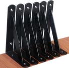 Suportes de prateleira MHMYDZ Heavy Duty Black, pacote com 6, L6 x H4