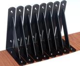 Suportes de prateleira MHMYDZ Heavy Duty Black, pacote com 8 unidades L6 x H4
