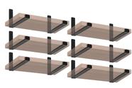 Suportes de prateleira MHMYDZ J Lip Rustic Farmhouse Iron, pacote com 12 Suportes de prateleira MHMYDZ J Lip Rustic Farmhouse Iron, pacote com 12