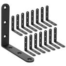 Suportes de prateleira MY RUSTIC Corner Brace Black Steel 4x4 polegadas
