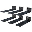 Suportes de prateleira NEODROP, 15 cm, aço preto pesado, pacote com 6