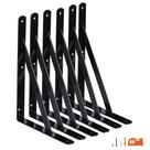 Suportes de prateleira NEODROP, pacote com 6, 30 cm, aço preto pesado