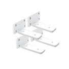 Suportes de prateleira WINKER, 10 cm, ferro branco, metal, pacote com 4