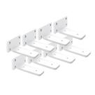 Suportes de prateleira WINKER, 4 polegadas, pacote com 8 unidades, metal de ferro branco
