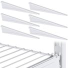 Suportes de prateleira Wonderjune com fecho ajustável de 40 cm brancos (6) Suportes de prateleira Wonderjune com fecho ajustável de 40 cm brancos (6)
