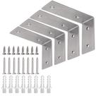 Suportes de prateleira YUMORE Heavy Duty em aço inoxidável 12x8x4,5cm