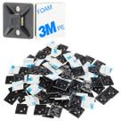 Suportes de zíper para cabo XHF HS-101S pretos 100 unidades