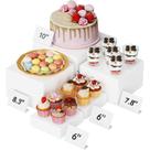 Suportes Elevadores para Buffet Lifewit, 5 Peças, Brancos, para Exposição de Alimentos Suportes Elevadores para Buffet Lifewit, 5 Peças, Brancos, para Exposição de Alimentos