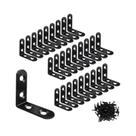 Suportes Em L De Aço Inoxidável Preto 30 50pcs Braçadeiras De Canto Em Ângulo Reto De 90 Graus Para