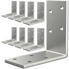 Suportes em L KOMOHOM Heavy Duty Galvanizados 7,6 x 7,6 cm, 8 unidades