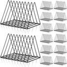 Suportes para arquivos triangulares de metal Shimeyao, 14 peças, 26 x 18 x 18 cm