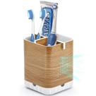 Suportes para escovas de dentes Boperzi Organizer Countertop Wood Grain