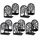 Suportes para livros EOOUT, 5 pares de metal com design de árvore para livros pesados
