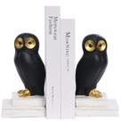Suportes para livros Kakizzy Owl Decorative Book Stopper em resina branca