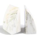 Suportes para livros Koville Marble para prateleiras, livros pesados, 3,9 x 14 x 6,4 cm