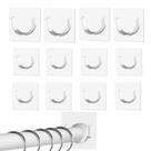 Suportes para Varão de Chuveiro YEHOSHUN Adesivos à Prova d'Água - Kit com 12 Unidades Suportes para Varão de Chuveiro YEHOSHUN Adesivos à Prova d'Água - Kit com 12 Unidades