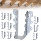Suportes para vigas de aço OGANAZI, pacote com 10, para madeira 2x6 galvanizada Suportes para vigas de aço OGANAZI, pacote com 10, para madeira 2x6 galvanizada