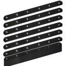 Suportes retos REDOVANT de 8 polegadas e 200 mm pretos, pacote com 12 Suportes retos REDOVANT de 8 polegadas e 200 mm pretos, pacote com 12