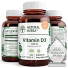 Supreme Vitamin D3 400 UI Cápsulas em Gel Natural Nutra 100 Cápsulas em Gel