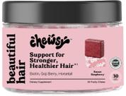 Suprimento de 30 dias de vitaminas para mastigar para o cabelo Chewsy Beautiful Hair