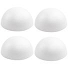 Suprimentos de arte Crafjie 4 peças de meias bolas de espuma branca de 20 cm
