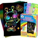 Suprimentos de arte ZMLM Scratch Art para crianças: 60 folhas de arco-íris