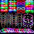 Suprimentos de festa ADXCO Glow in the Dark com luz LED 60 peças