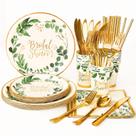 Suprimentos de festa Bridal Shower Green Theme serve 24 horas
