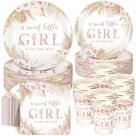 Suprimentos de festa Funnymoom Boho Baby Shower para meninas, 250 unidades Suprimentos de festa Funnymoom Boho Baby Shower para meninas, 250 unidades