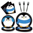 Suprimentos de festa: gisgfim Penguin, pratos de papel, conjunto de guardanapos Suprimentos de festa: gisgfim Penguin, pratos de papel, conjunto de guardanapos