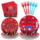 Suprimentos de festa: Grencian Spider, 6º aniversário, serve 24