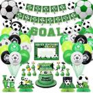 Suprimentos de festa Hegbolke Soccer Birthday com banner, balões Suprimentos de festa Hegbolke Soccer Birthday com banner, balões