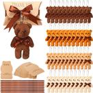 Suprimentos de festa HyDren Mini Plush Bear de 12 cm com caixa de almofadas
