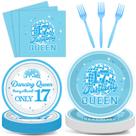 Suprimentos de festa Justforjoyful Dancing Queen, 17º aniversário