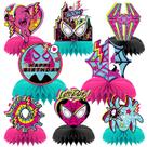 Suprimentos de festa Pink Spider Honeycomb Centerpieces x8