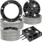 Suprimentos de festa Qyeahkj Halloween Spider Web 200 unidades para 50 convidados